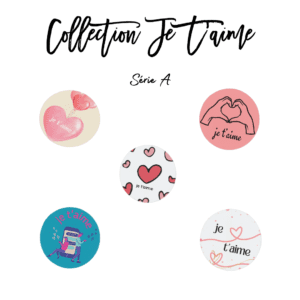 A collection of badges with different designs.