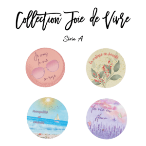 Collection Joie de Vivre, four colorful designs.