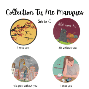 Collection of illustrations expressing missing someone.