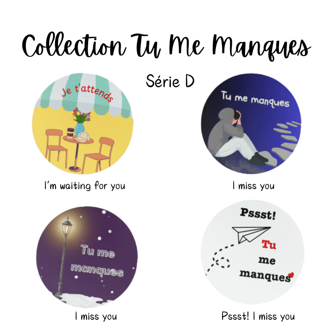 Collection of "I miss you" illustrations.